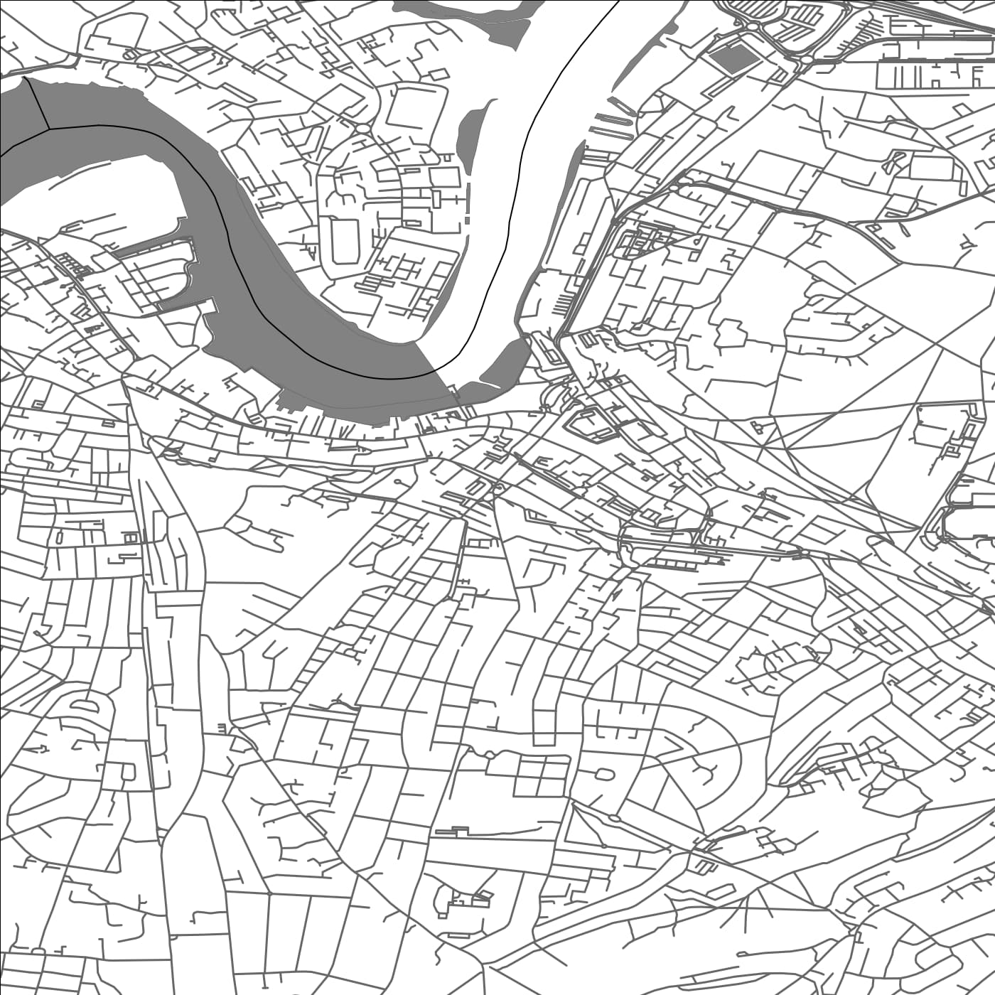 ROAD MAP OF CHATHAM, UNITED KINGDOM BY MAPBAKES