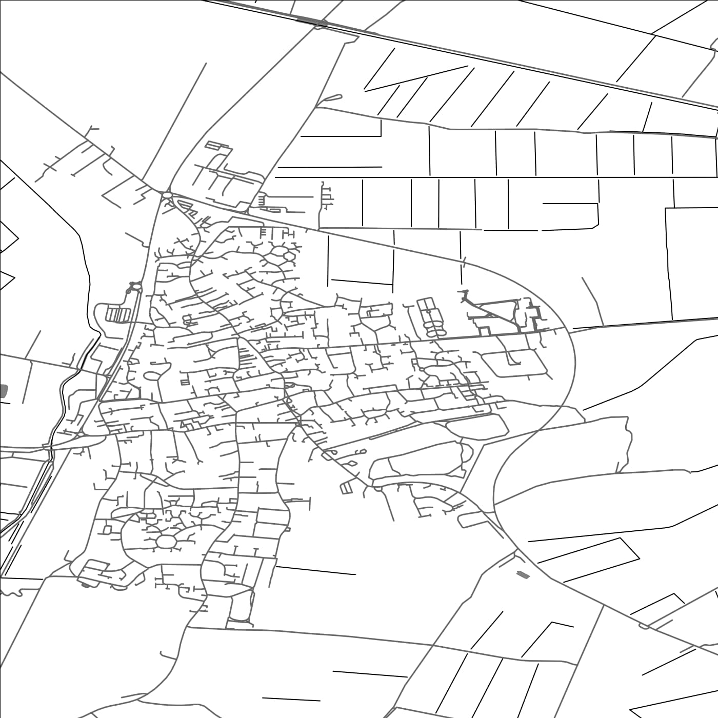 ROAD MAP OF CHATTERIS, UNITED KINGDOM BY MAPBAKES