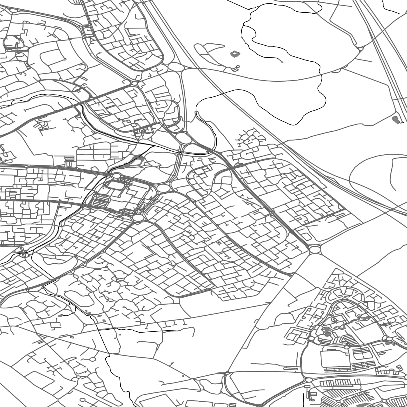 ROAD MAP OF CHELMSLEY WOOD, UNITED KINGDOM BY MAPBAKES