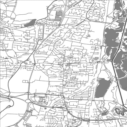 ROAD MAP OF CHESHUNT, UNITED KINGDOM BY MAPBAKES