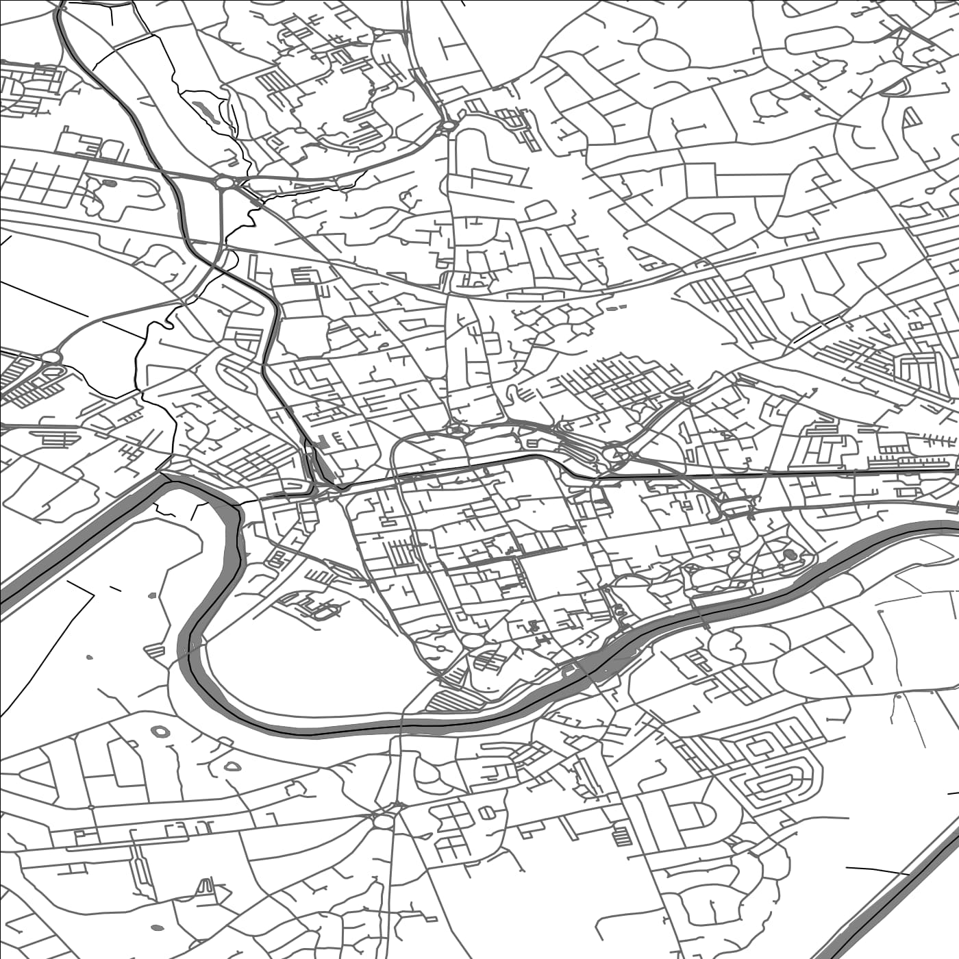 ROAD MAP OF CHESTER, UNITED KINGDOM BY MAPBAKES