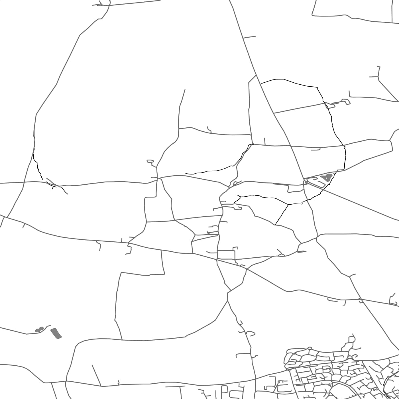 ROAD MAP OF CHILTHORNE DOMER, UNITED KINGDOM BY MAPBAKES