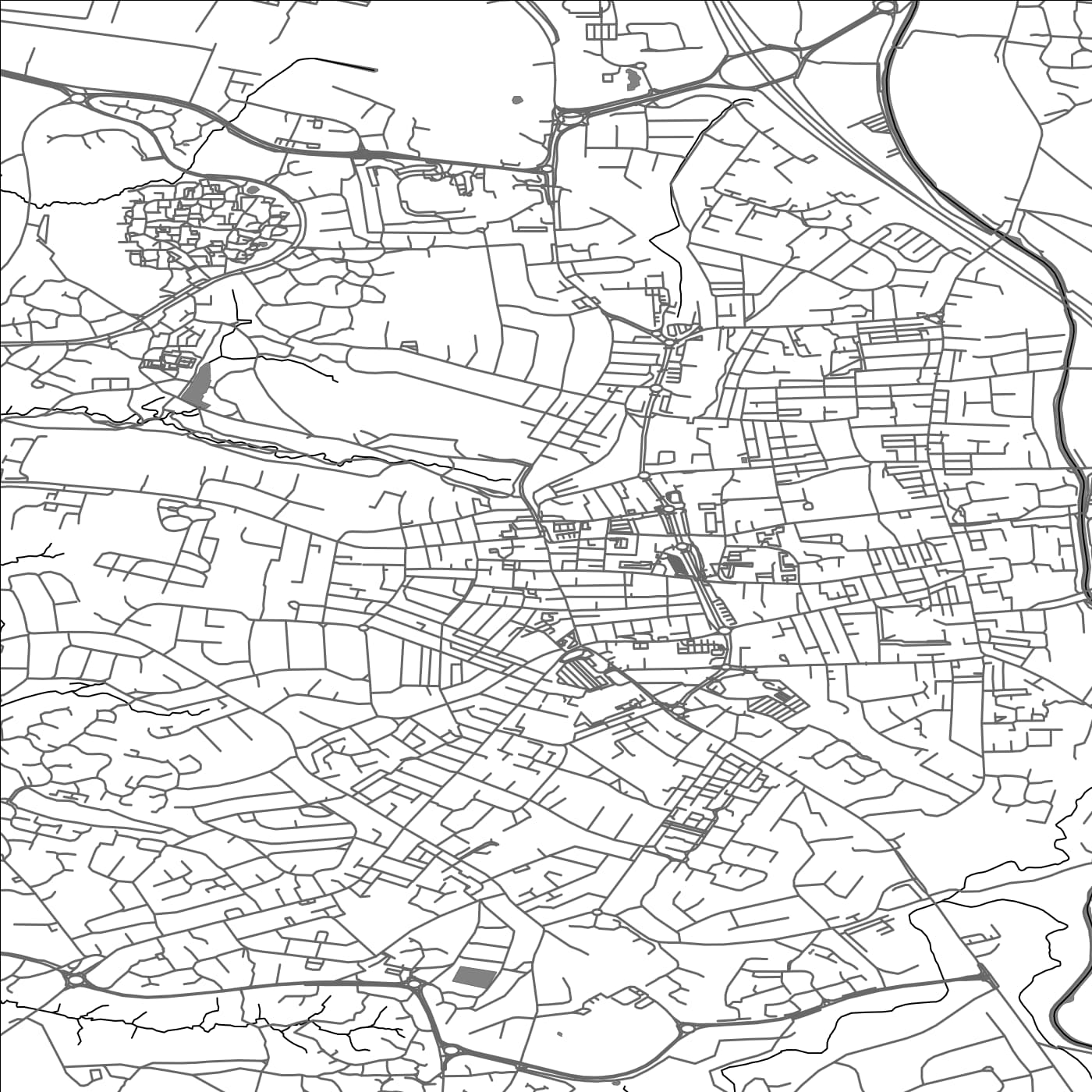 ROAD MAP OF CHORLEY, UNITED KINGDOM BY MAPBAKES