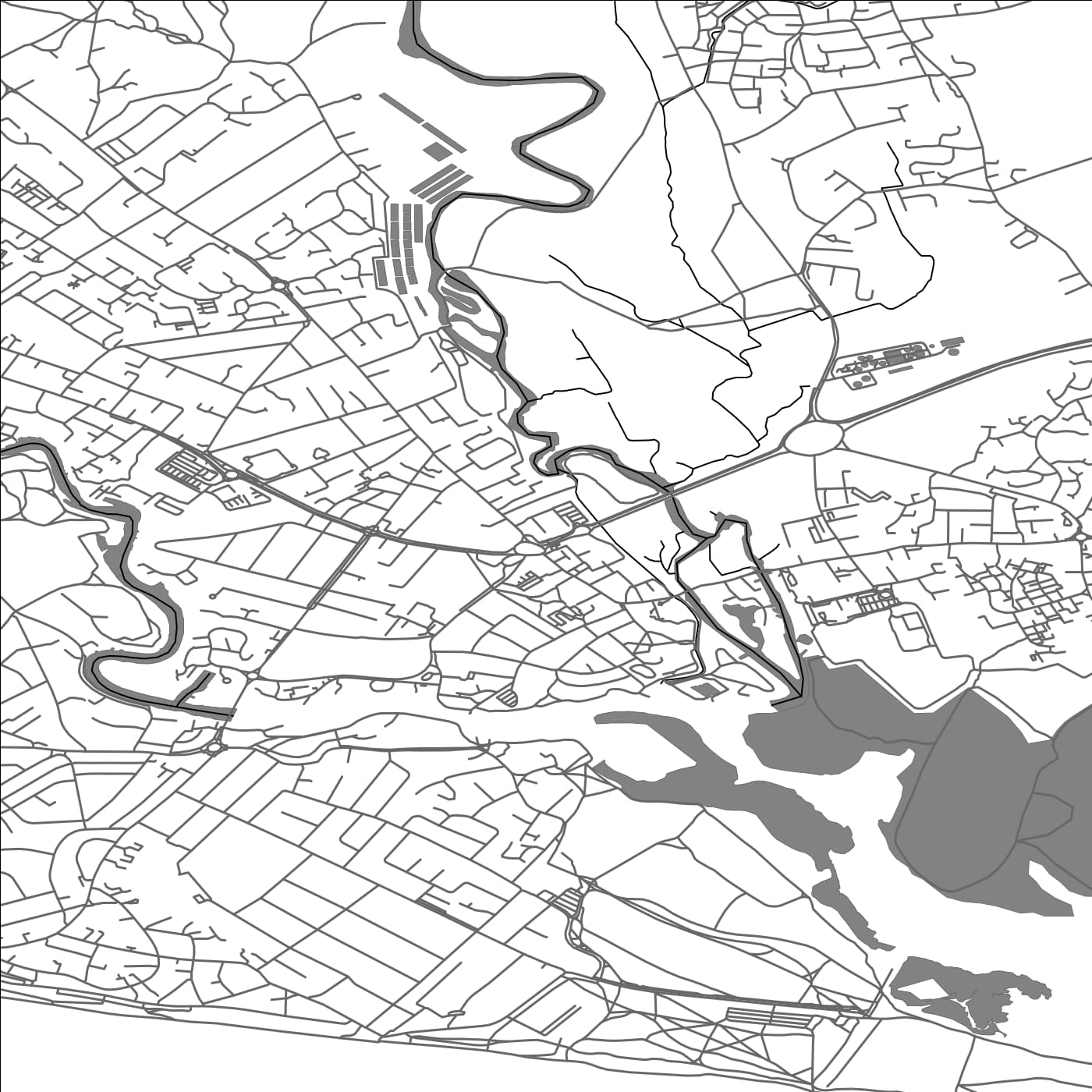 ROAD MAP OF CHRISTCHURCH, UNITED KINGDOM BY MAPBAKES