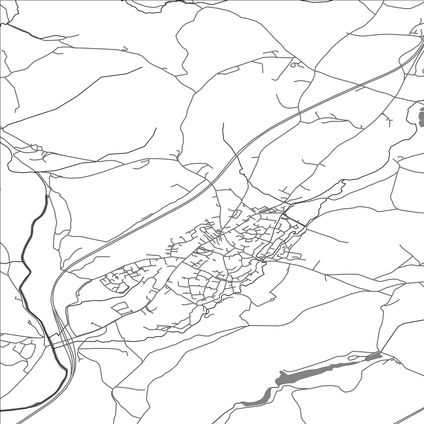 ROAD MAP OF CHUDLEIGH, UNITED KINGDOM BY MAPBAKES