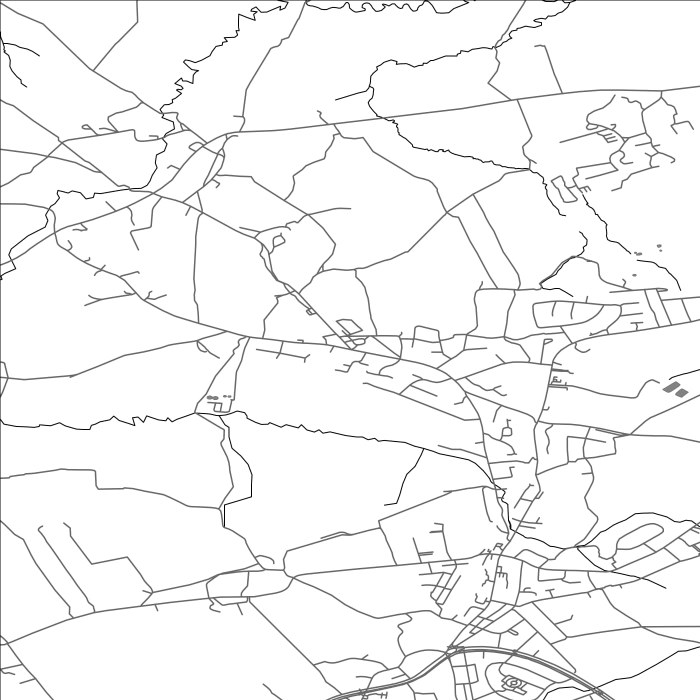 ROAD MAP OF CLAYTON-LE-DALE, UNITED KINGDOM BY MAPBAKES