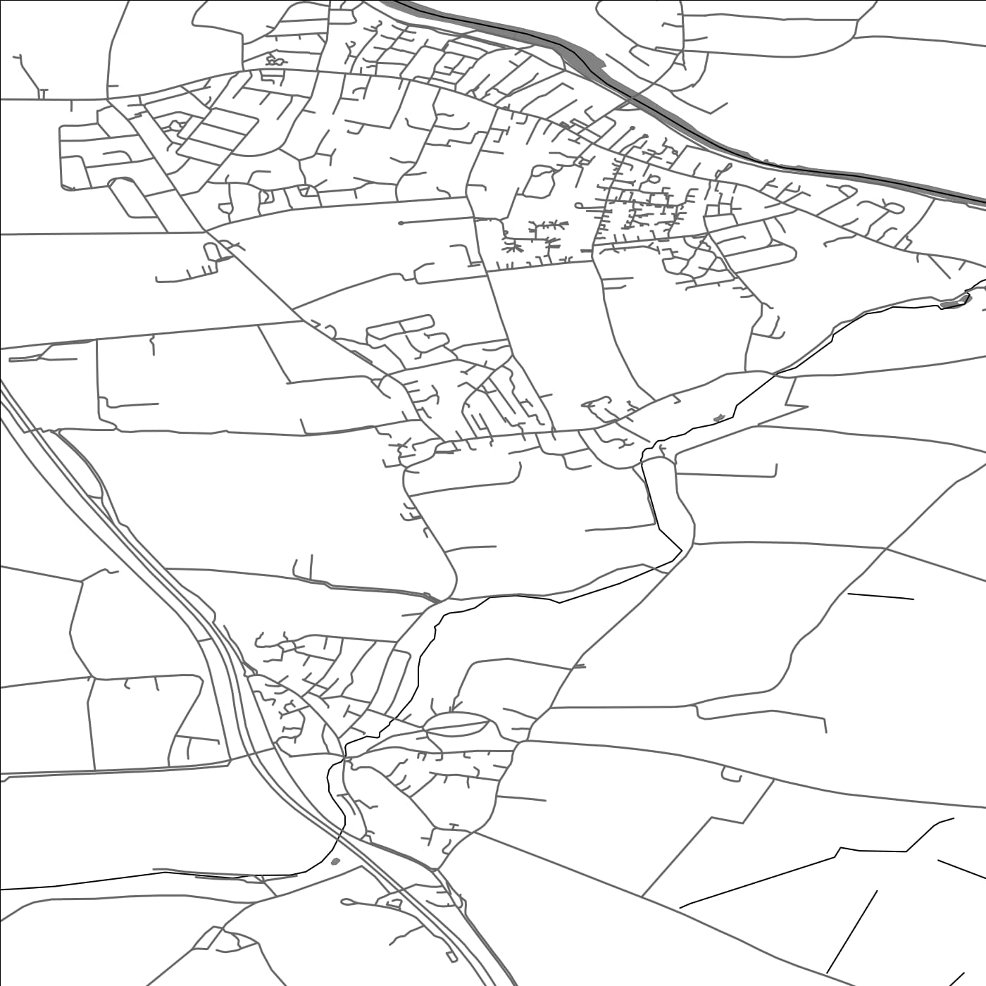 ROAD MAP OF CLIFFORD, UNITED KINGDOM BY MAPBAKES