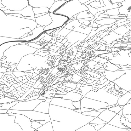 ROAD MAP OF CLITHEROE, UNITED KINGDOM BY MAPBAKES