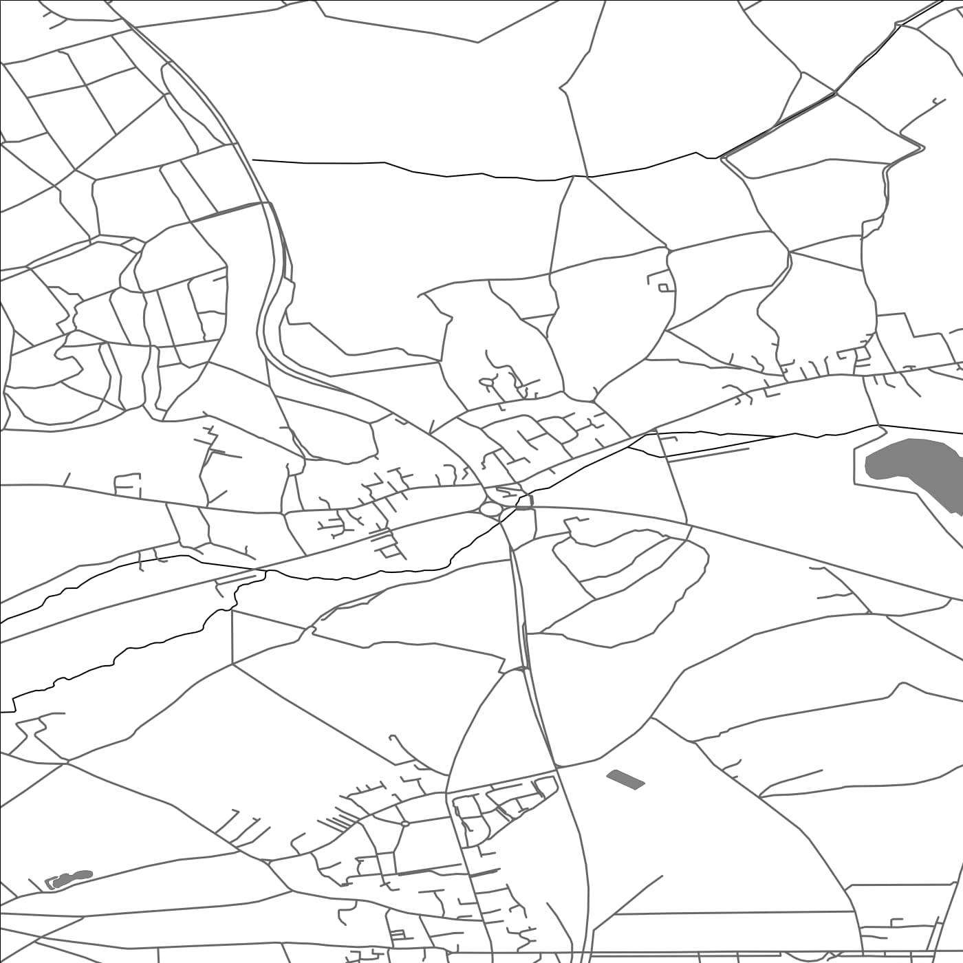 ROAD MAP OF CLOPHILL, UNITED KINGDOM BY MAPBAKES