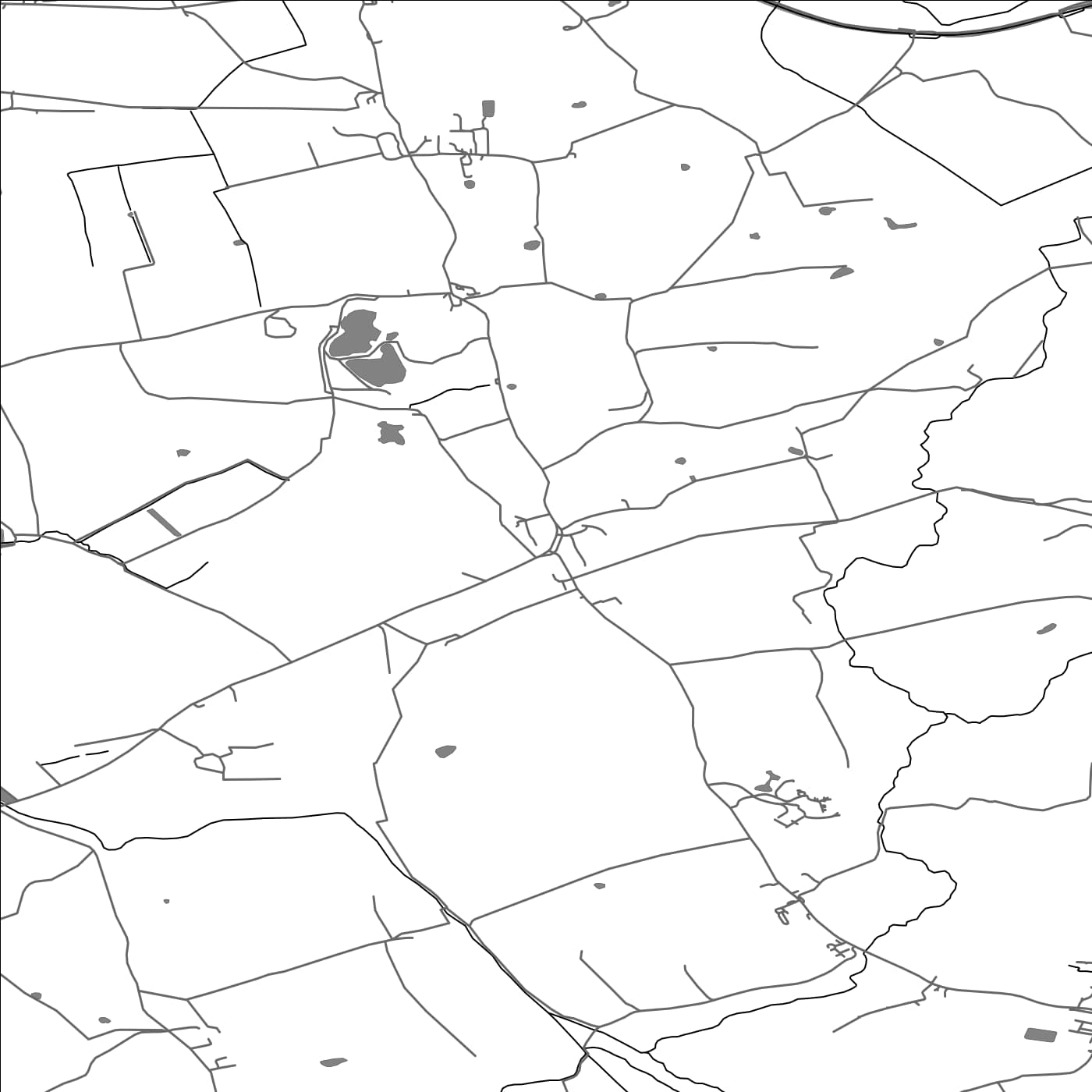 ROAD MAP OF COCKERHAM, UNITED KINGDOM BY MAPBAKES