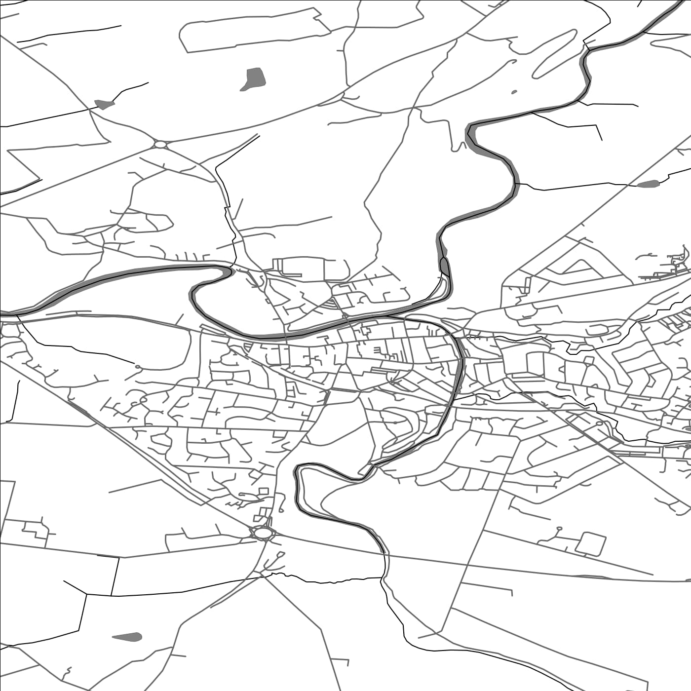 ROAD MAP OF COCKERMOUTH, UNITED KINGDOM BY MAPBAKES