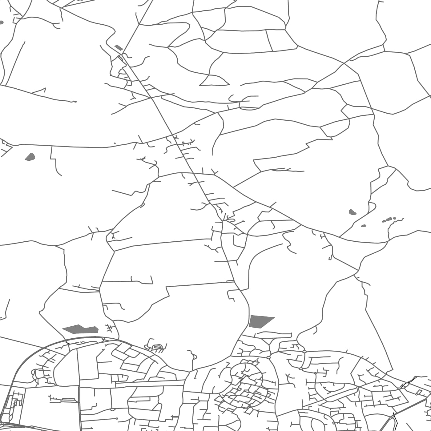 ROAD MAP OF COLD ASH, UNITED KINGDOM BY MAPBAKES