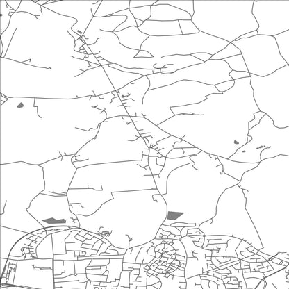 ROAD MAP OF COLD ASH, UNITED KINGDOM BY MAPBAKES