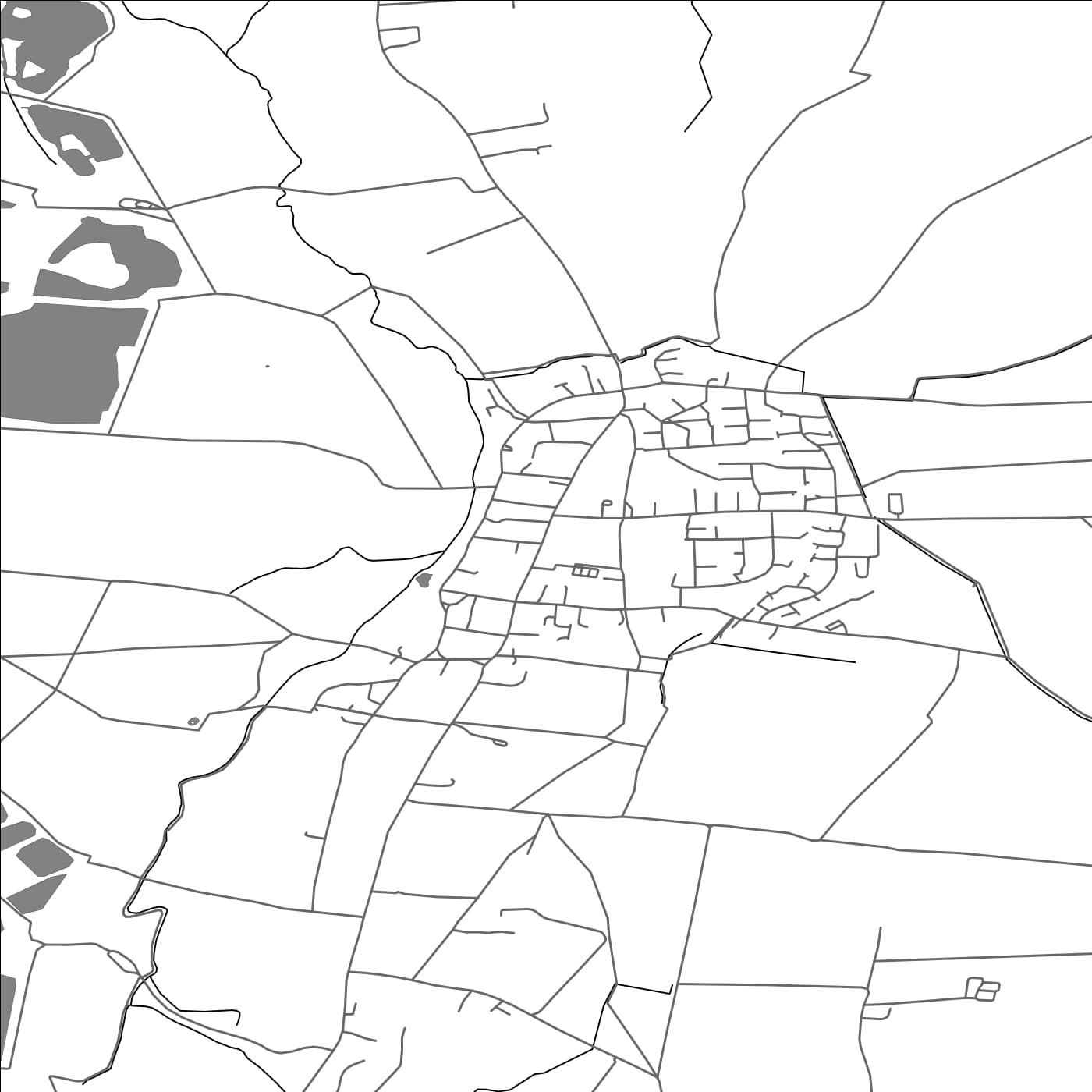 ROAD MAP OF COLLINGHAM, UNITED KINGDOM BY MAPBAKES