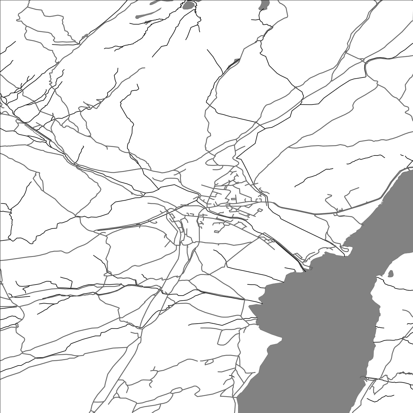 ROAD MAP OF CONISTON, UNITED KINGDOM BY MAPBAKES