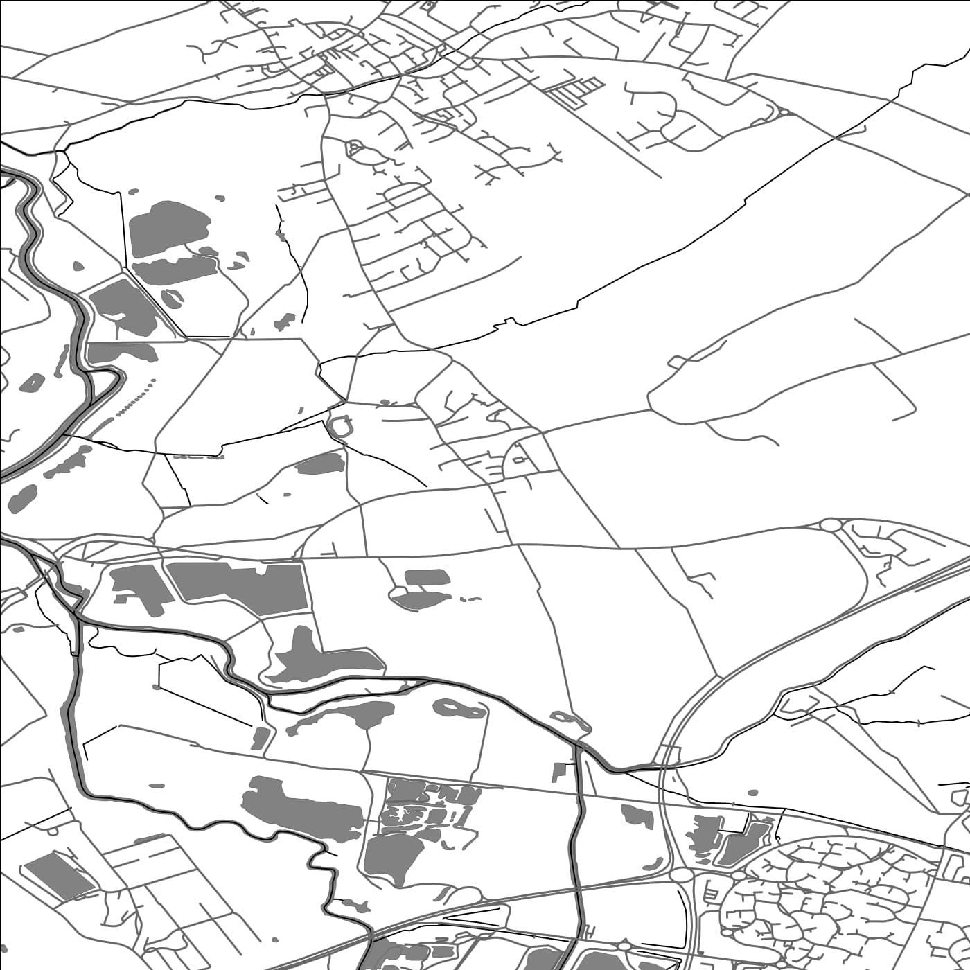 ROAD MAP OF COSSINGTON, UNITED KINGDOM BY MAPBAKES