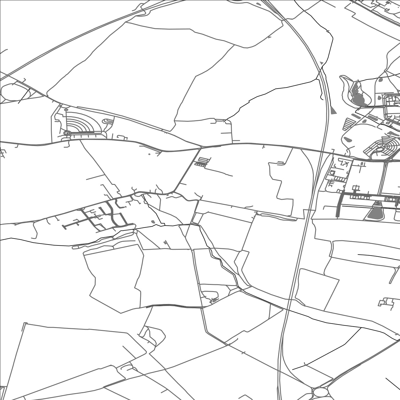 ROAD MAP OF COTON, UNITED KINGDOM BY MAPBAKES