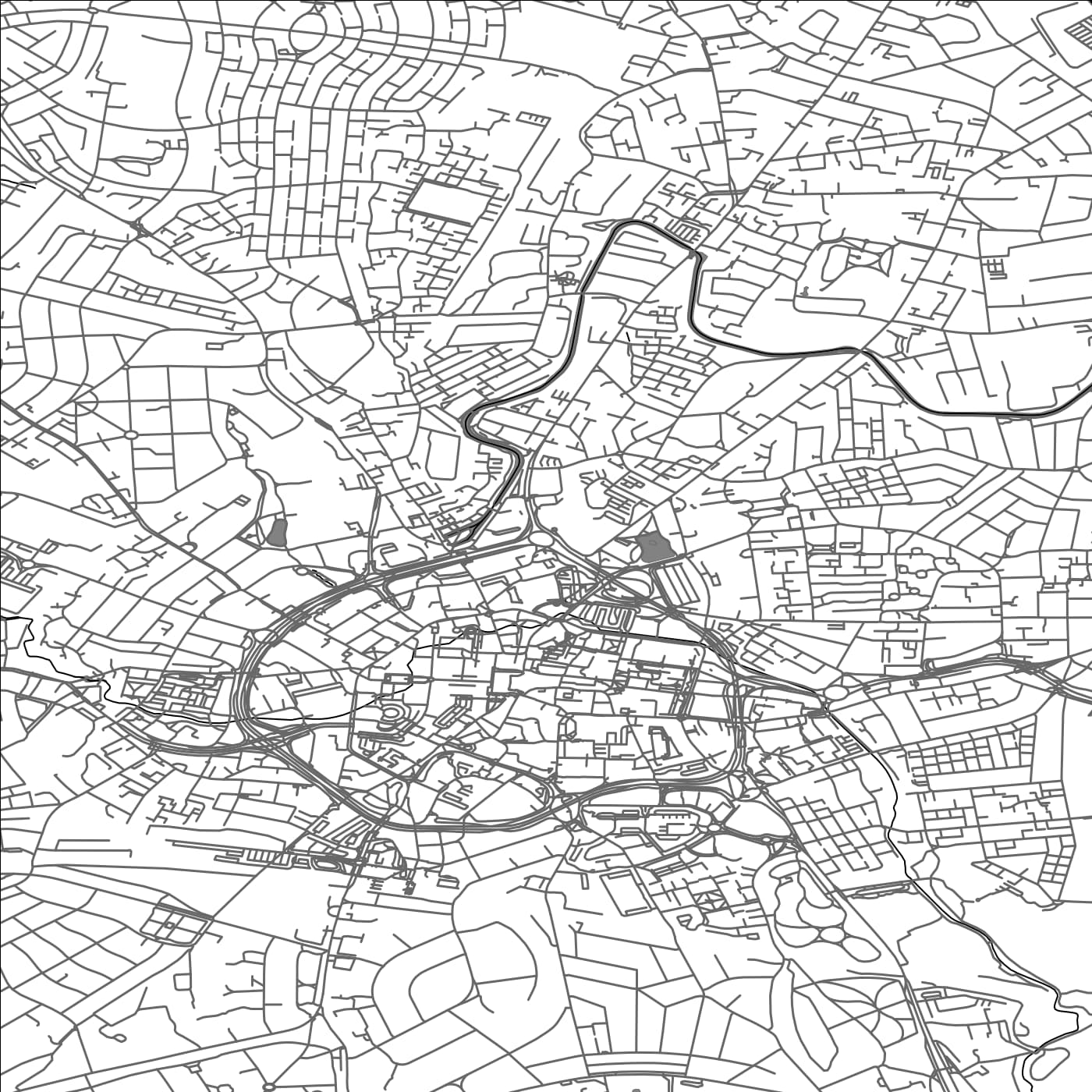 ROAD MAP OF COVENTRY, UNITED KINGDOM BY MAPBAKES