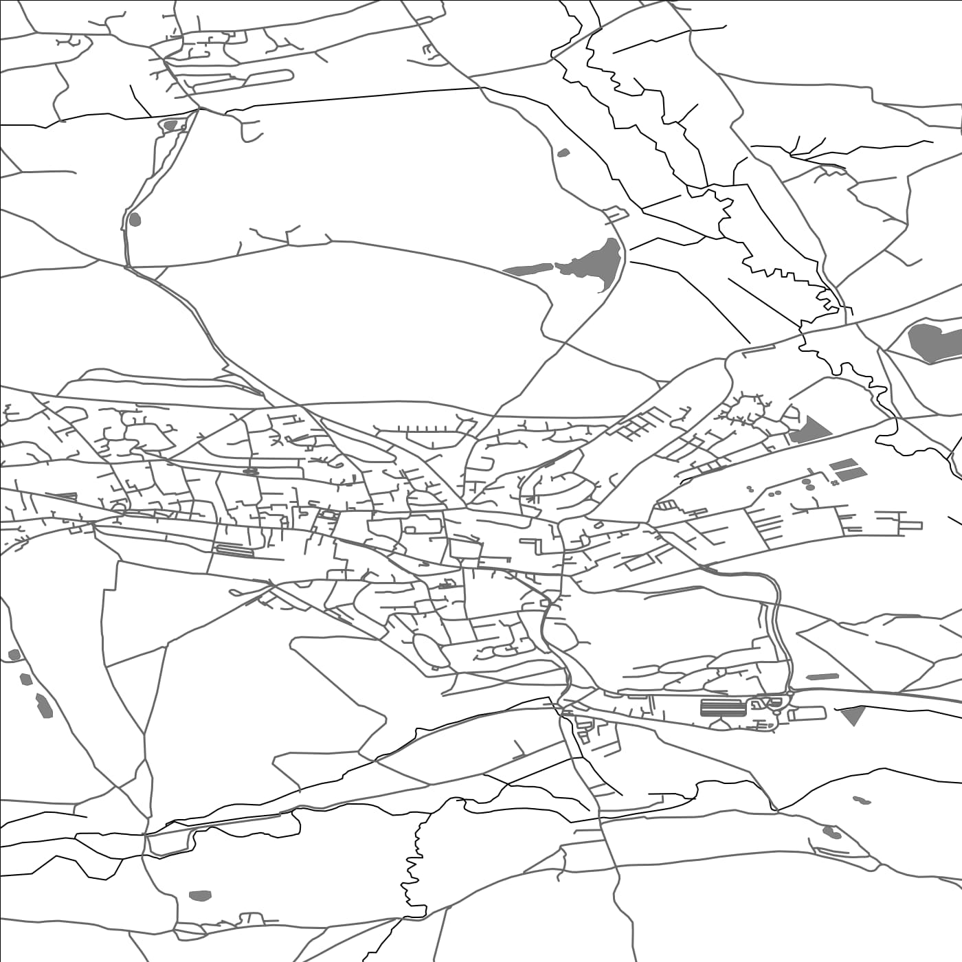 ROAD MAP OF CREDITON, UNITED KINGDOM BY MAPBAKES