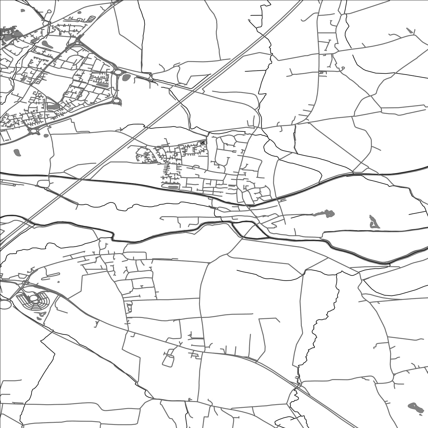 ROAD MAP OF CREECH ST MICHAEL, UNITED KINGDOM BY MAPBAKES