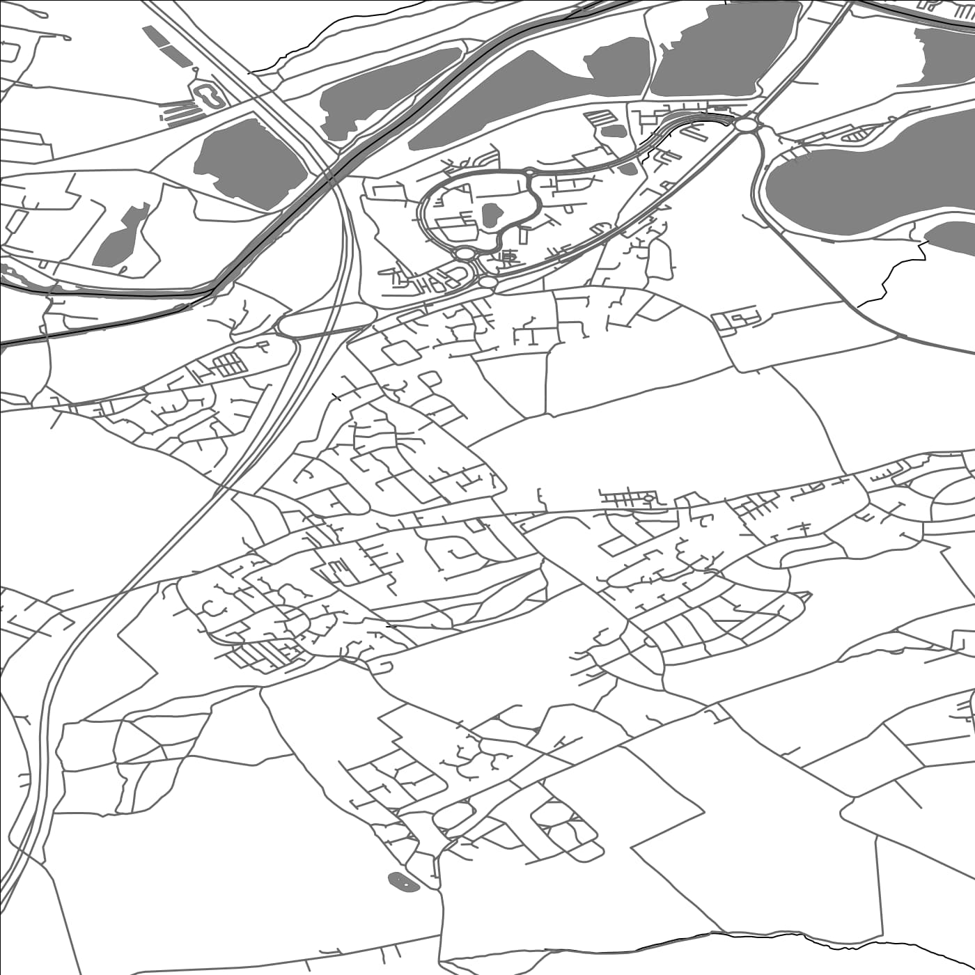 ROAD MAP OF CRIGGLESTONE, UNITED KINGDOM BY MAPBAKES