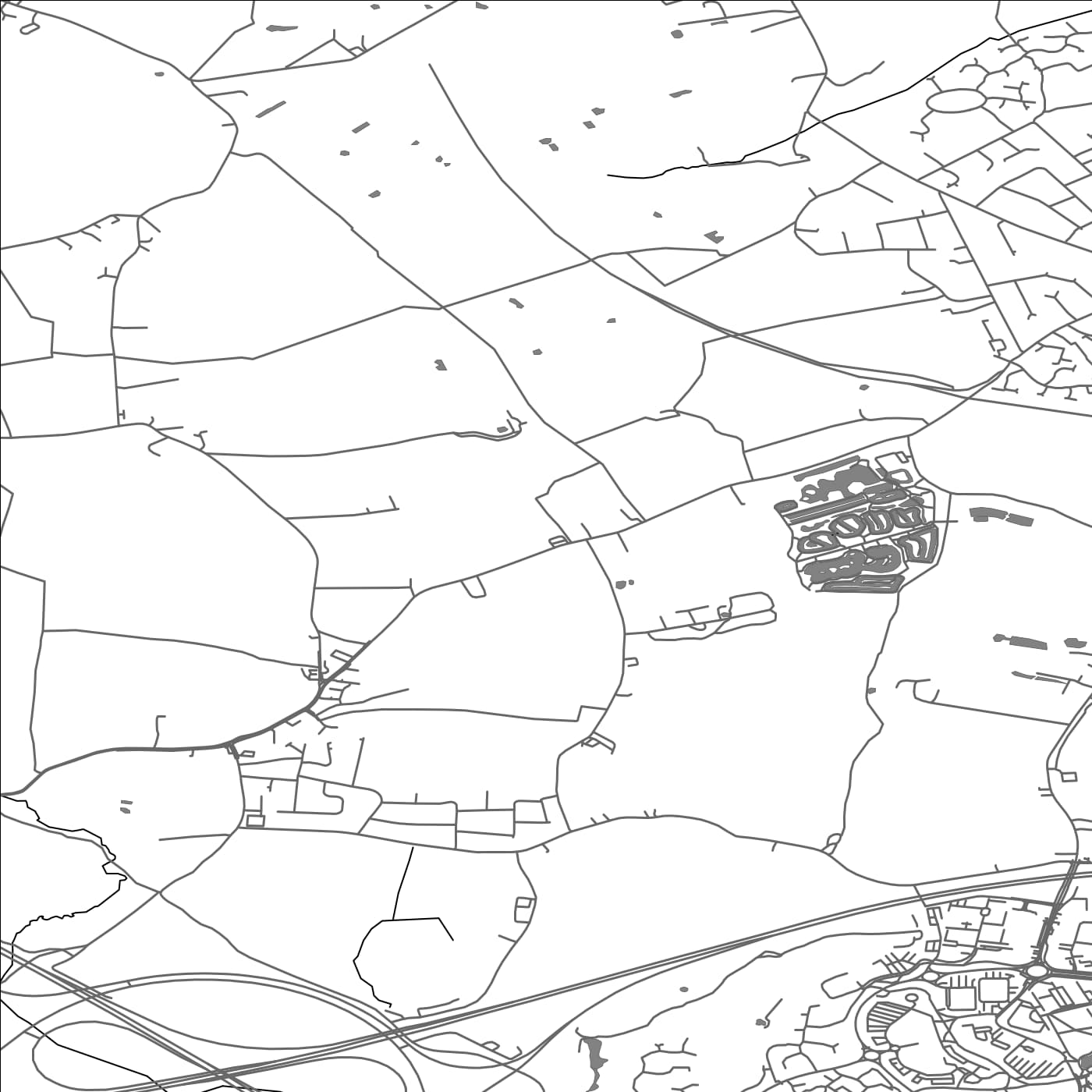 ROAD MAP OF CROFT, UNITED KINGDOM BY MAPBAKES