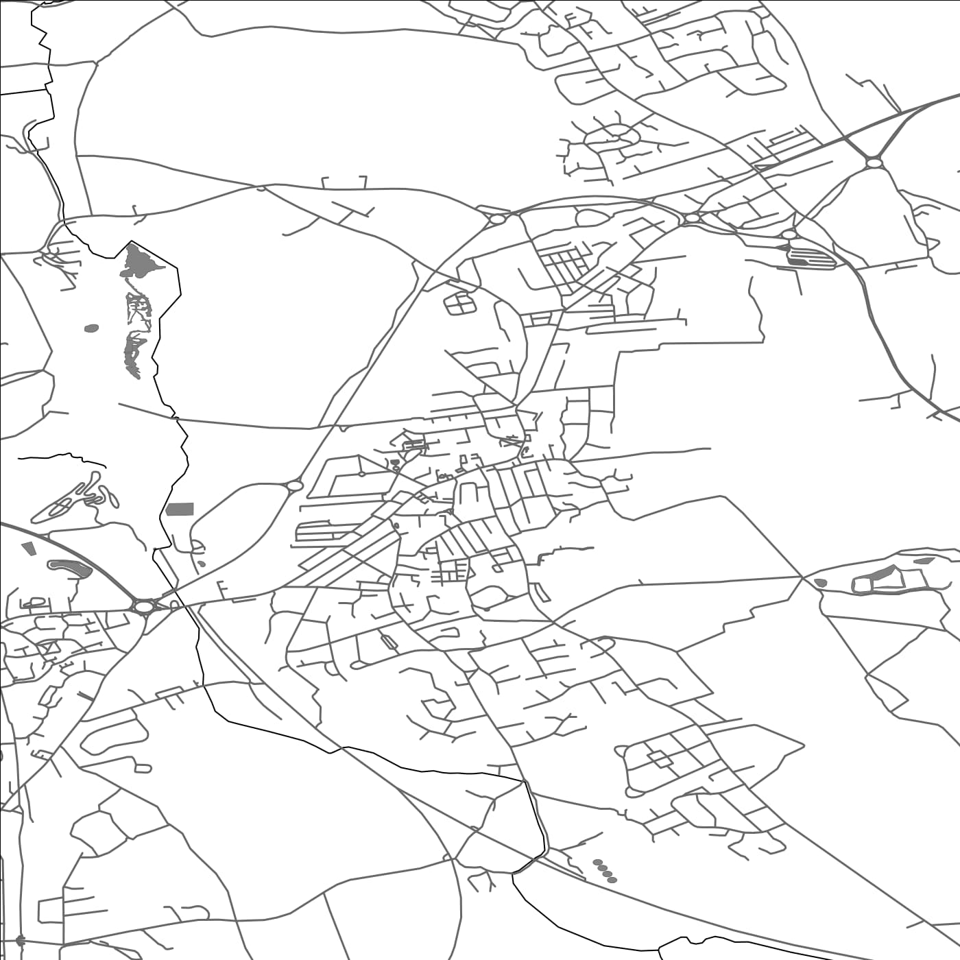 ROAD MAP OF CUDWORTH, UNITED KINGDOM BY MAPBAKES