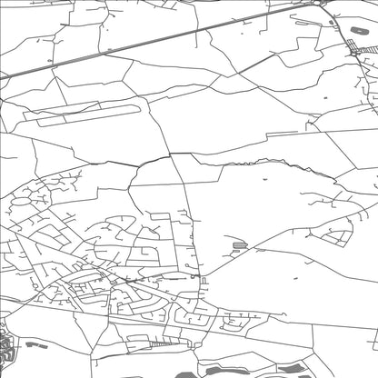 ROAD MAP OF CULCHETH AND GLAZEBURY, UNITED KINGDOM BY MAPBAKES