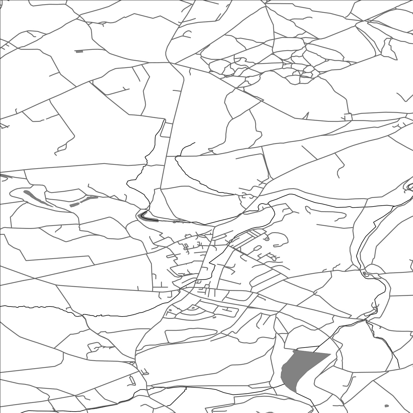 ROAD MAP OF CULLINGWORTH, UNITED KINGDOM BY MAPBAKES