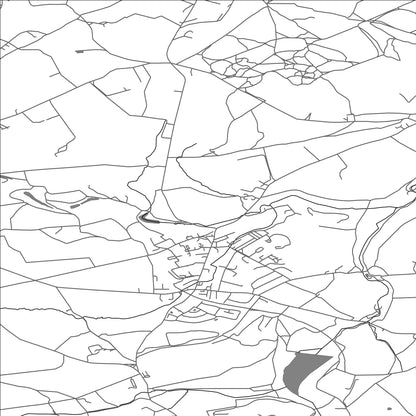 ROAD MAP OF CULLINGWORTH, UNITED KINGDOM BY MAPBAKES