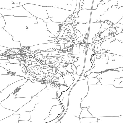 ROAD MAP OF CULLOMPTON, UNITED KINGDOM BY MAPBAKES