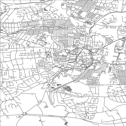 ROAD MAP OF DARLINGTON, UNITED KINGDOM BY MAPBAKES