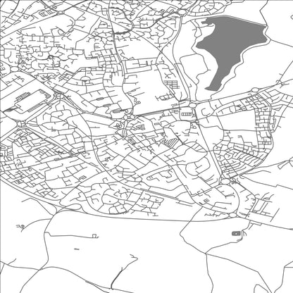 ROAD MAP OF DAVENTRY, UNITED KINGDOM BY MAPBAKES