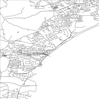 ROAD MAP OF DAWLISH, UNITED KINGDOM BY MAPBAKES