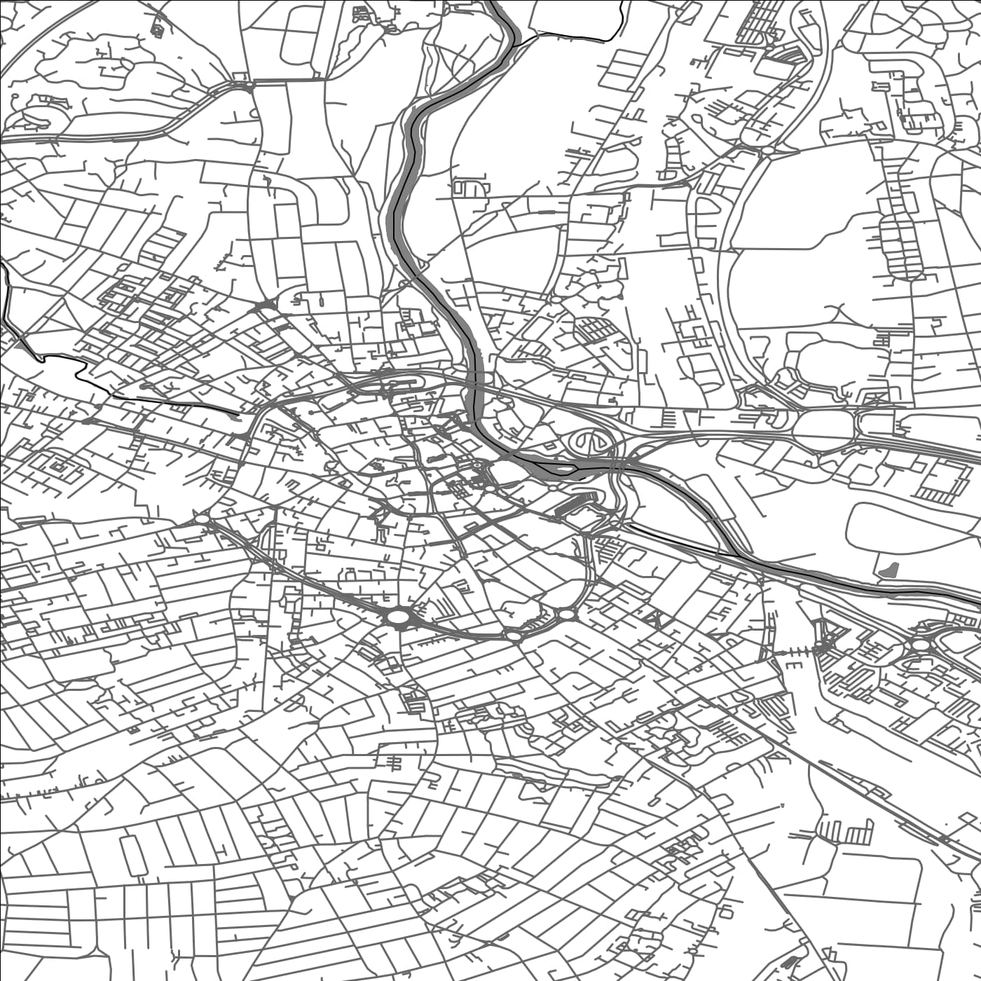 ROAD MAP OF DERBY, UNITED KINGDOM BY MAPBAKES