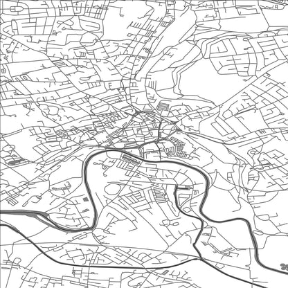 ROAD MAP OF DEWSBURY, UNITED KINGDOM BY MAPBAKES