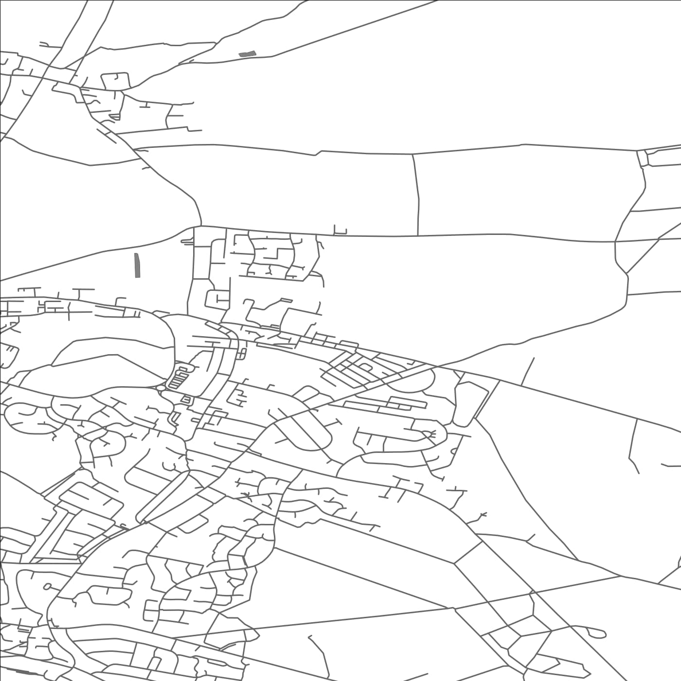 ROAD MAP OF DINNINGTON, UNITED KINGDOM BY MAPBAKES