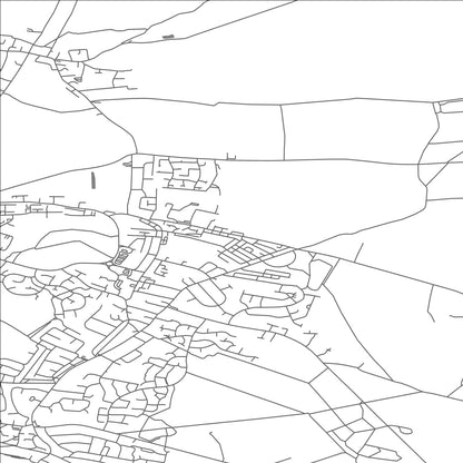 ROAD MAP OF DINNINGTON, UNITED KINGDOM BY MAPBAKES