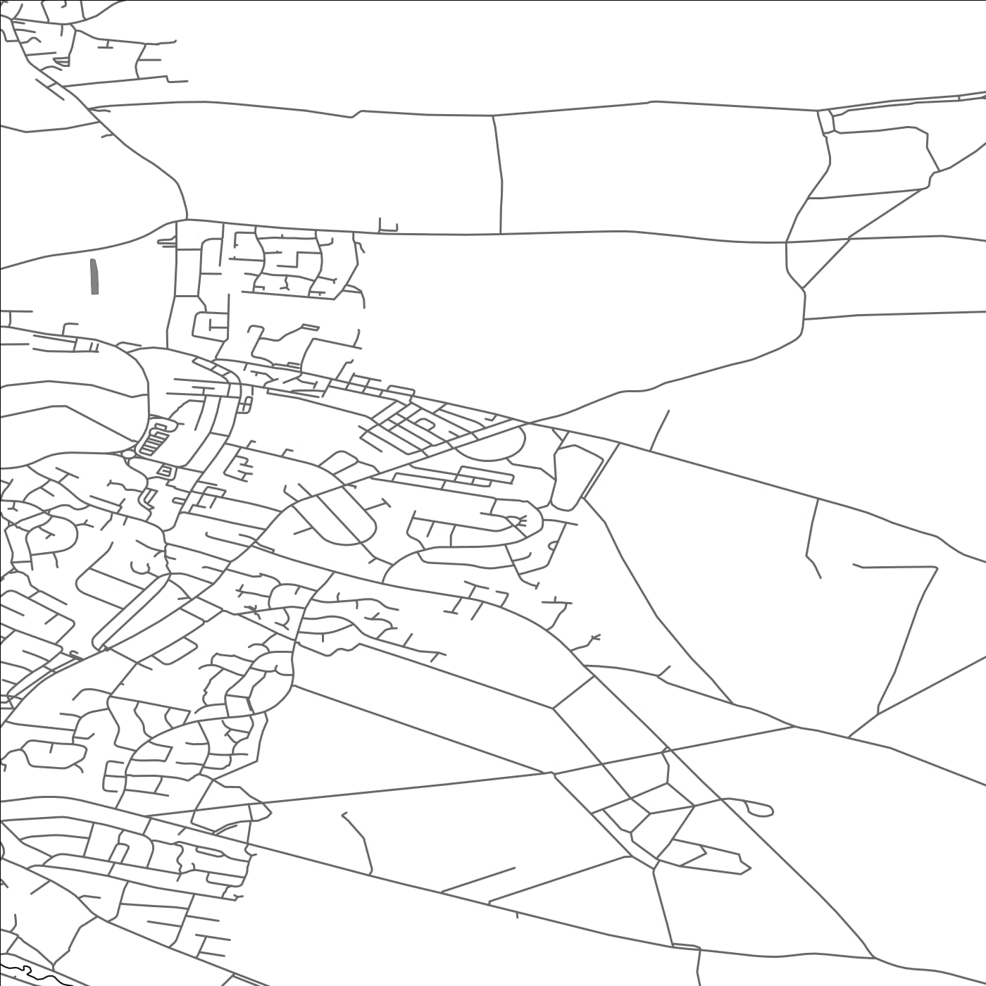 ROAD MAP OF DINNINGTON ST JOHN'S, UNITED KINGDOM BY MAPBAKES