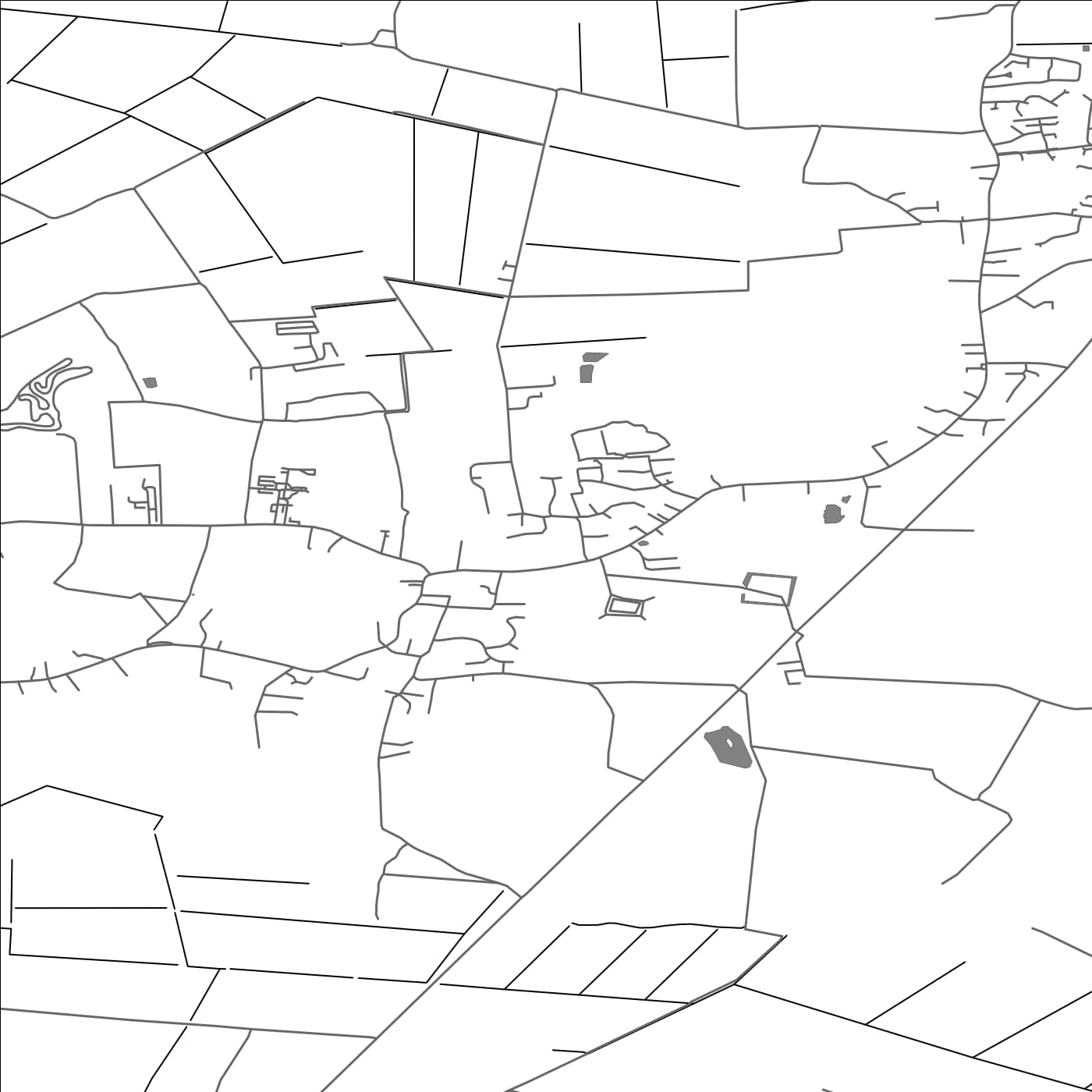 ROAD MAP OF DODDINGTON, UNITED KINGDOM BY MAPBAKES