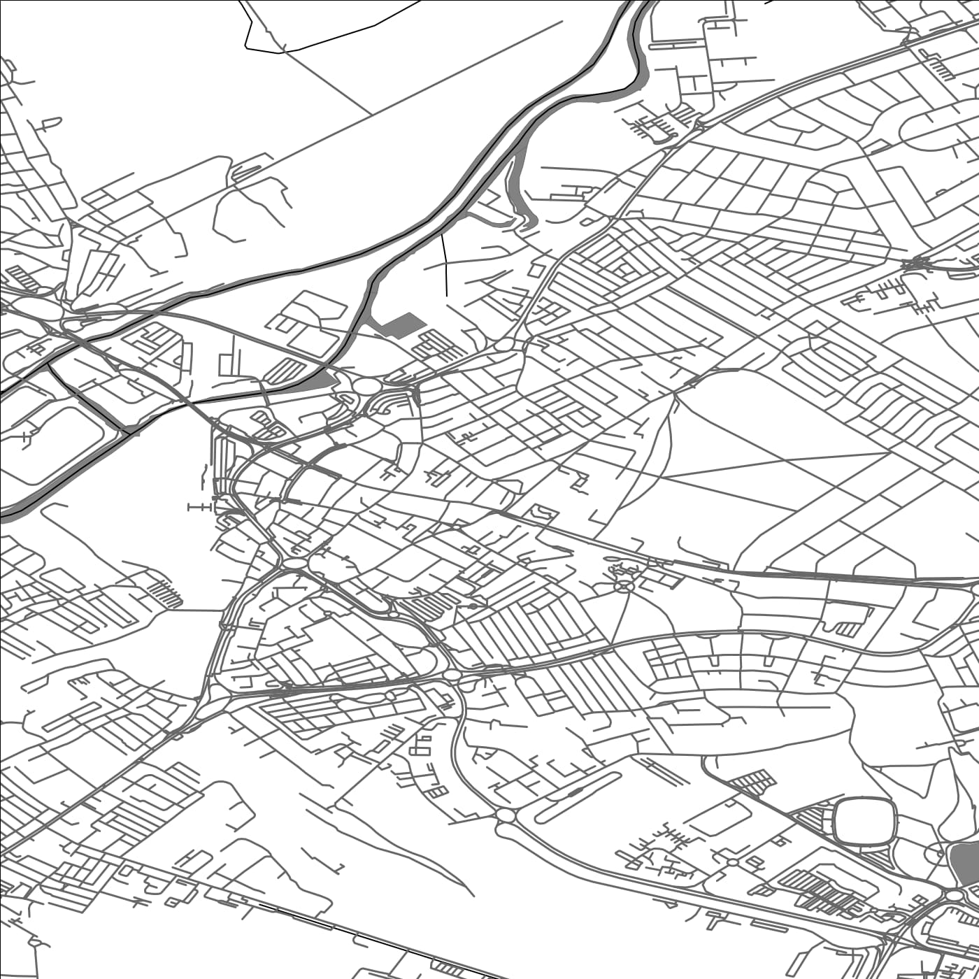 ROAD MAP OF DONCASTER, UNITED KINGDOM BY MAPBAKES