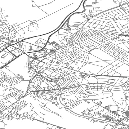 ROAD MAP OF DONCASTER, UNITED KINGDOM BY MAPBAKES