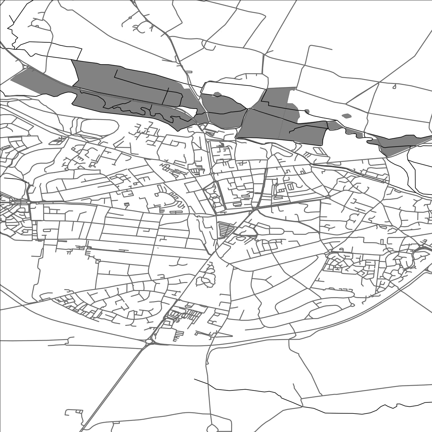 ROAD MAP OF DORCHESTER, UNITED KINGDOM BY MAPBAKES