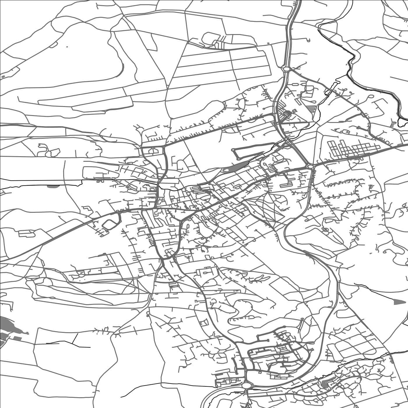 ROAD MAP OF DORKING, UNITED KINGDOM BY MAPBAKES