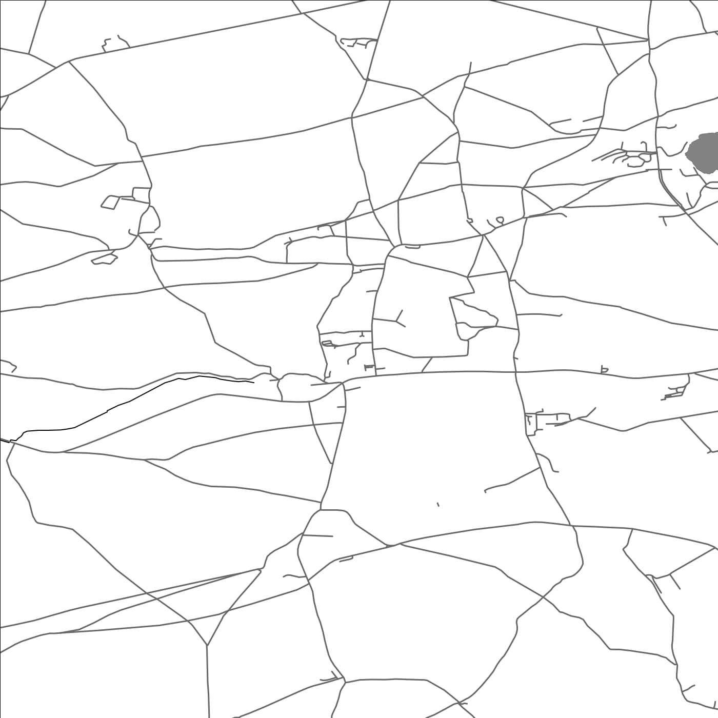 ROAD MAP OF DOULTING, UNITED KINGDOM BY MAPBAKES