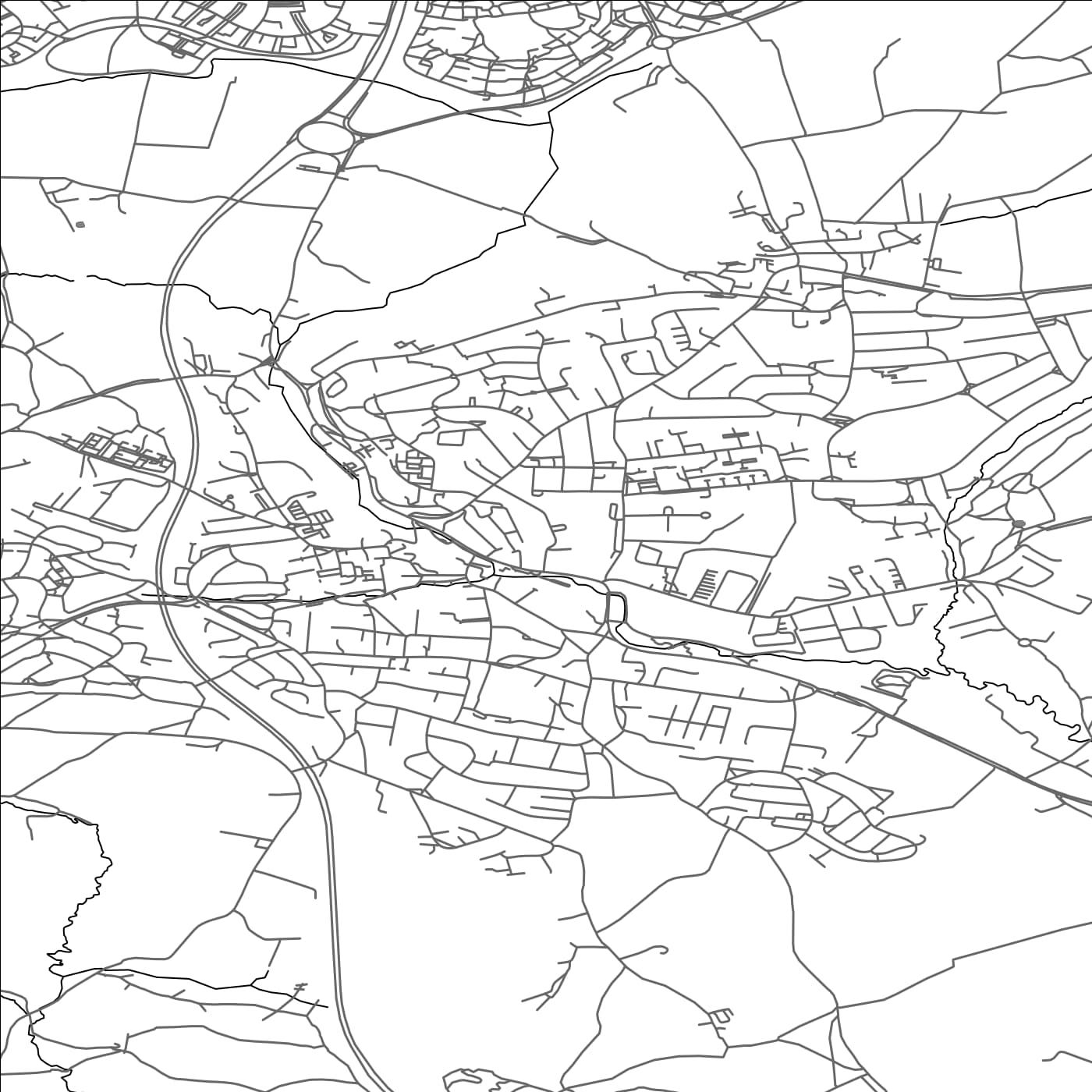 ROAD MAP OF DRONFIELD, UNITED KINGDOM BY MAPBAKES