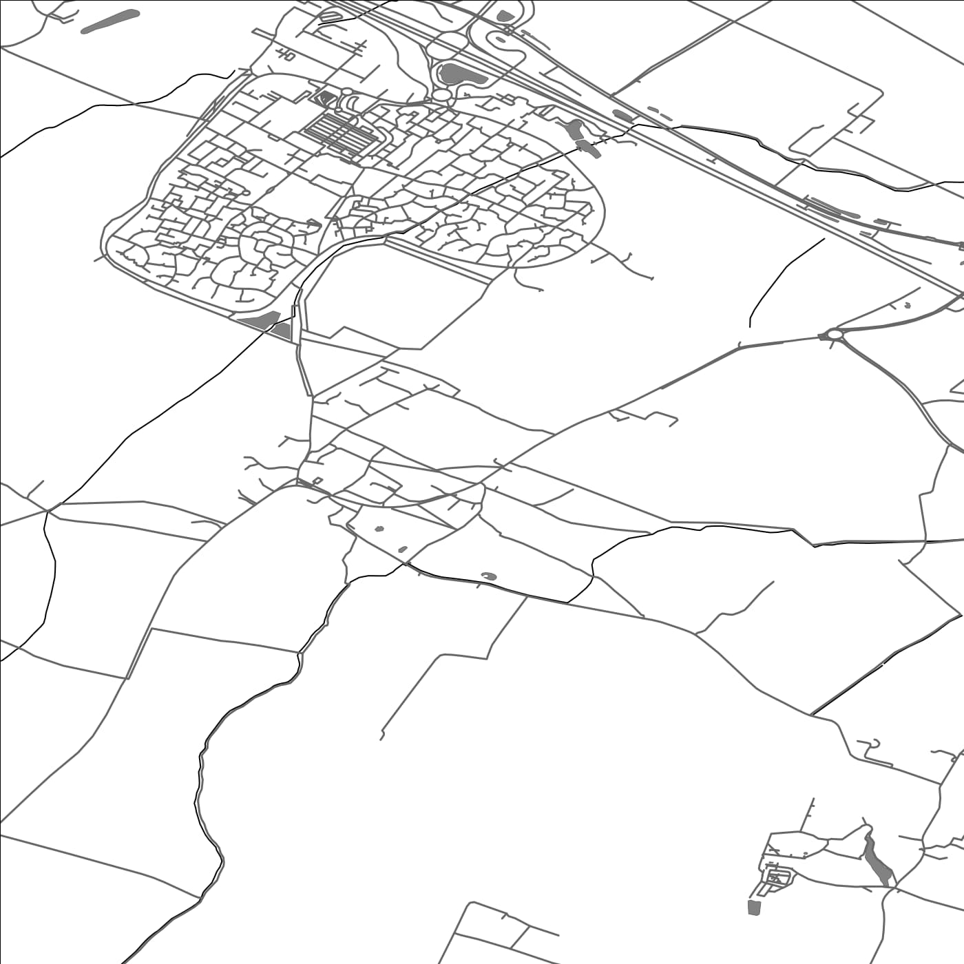 ROAD MAP OF DRY DRAYTON, UNITED KINGDOM BY MAPBAKES