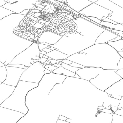 ROAD MAP OF DRY DRAYTON, UNITED KINGDOM BY MAPBAKES