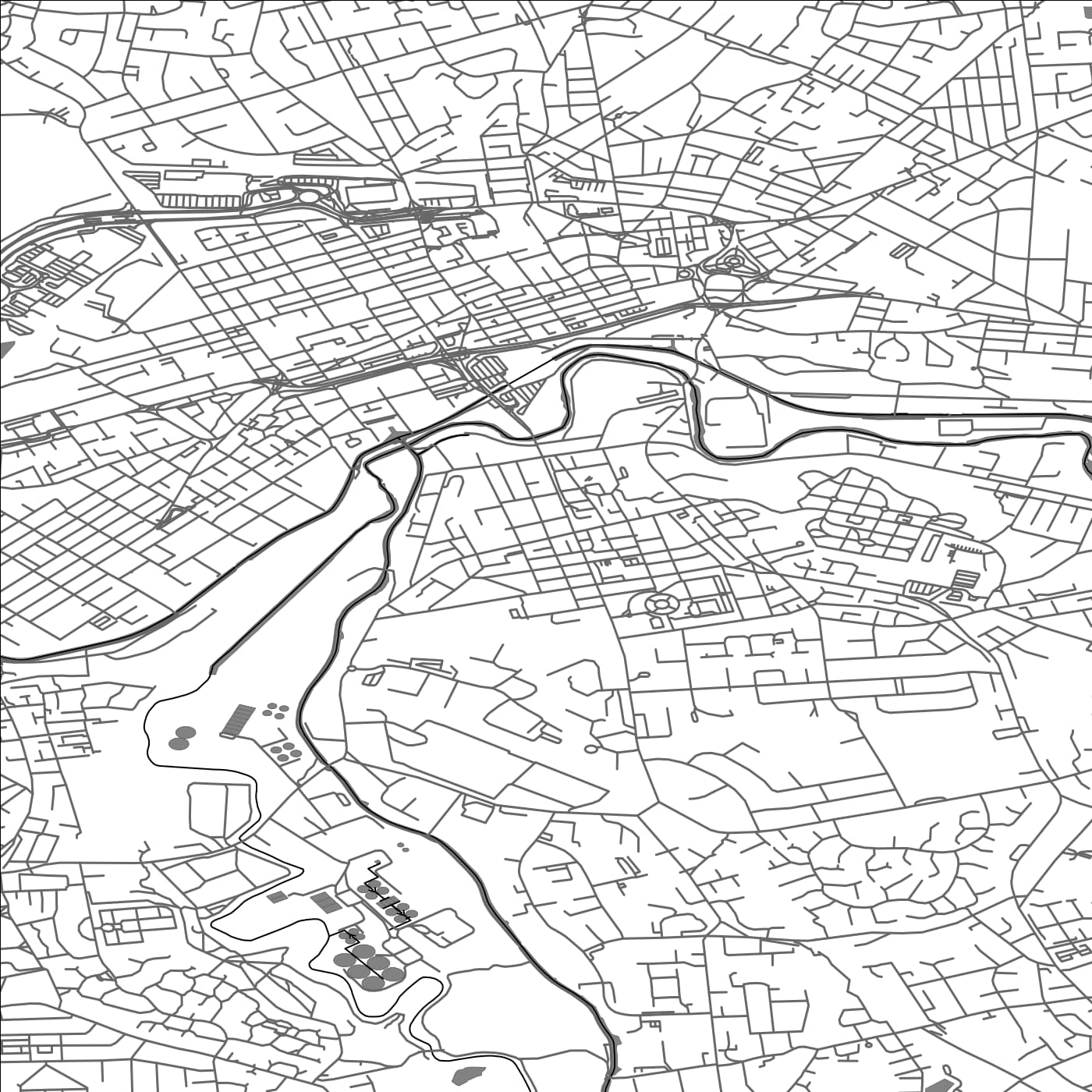 ROAD MAP OF DUKINFIELD, UNITED KINGDOM BY MAPBAKES