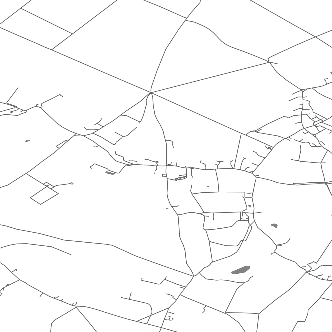 ROAD MAP OF DULLINGHAM, UNITED KINGDOM BY MAPBAKES